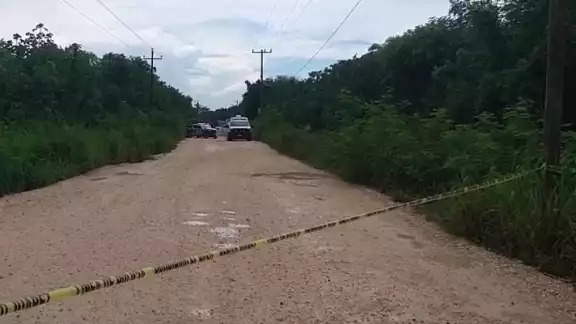 Vecinos aseguran que fue un vehículo quien tiró el cuerpo sobre el terreno Vecinos aseguran que fue un vehículo quien tiró el cuerpo sobre el terreno