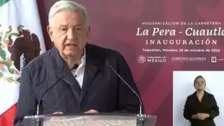 AMLO y Cuauhtémoc Blanco inauguran la carretera La Pera-Cuautla