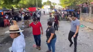 Lesionados durante quema de figuras en feria de Nunkiní