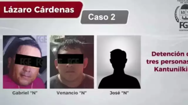 Los dos adultos se les dictó detención preventiva justificada y el menor de edad fue turnado al juez de control para menores