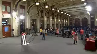 Reporteros tuvieron que desalojar el Palacio Nacional tras la alerta sísmica en la CDMX