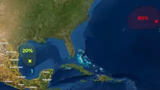 Una zona de baja presión provocará lluvias puntuales intensas, descargas eléctricas y caída de granizo en la Península de Yucatán