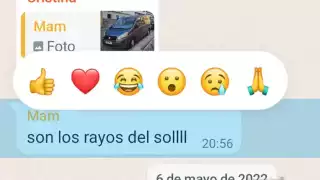 Son seis reacciones disponibles para reaccionar a los mensajes