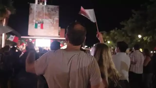 Cada 15 de septiembre, los campechanos celebran el Grito de Independencia en la Plaza de la República