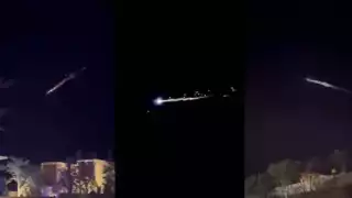 Captan trayectoria de cohete ruso cruzar el cielo de Durango, México