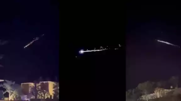 Captan trayectoria de cohete ruso cruzar el cielo de Durango, México
