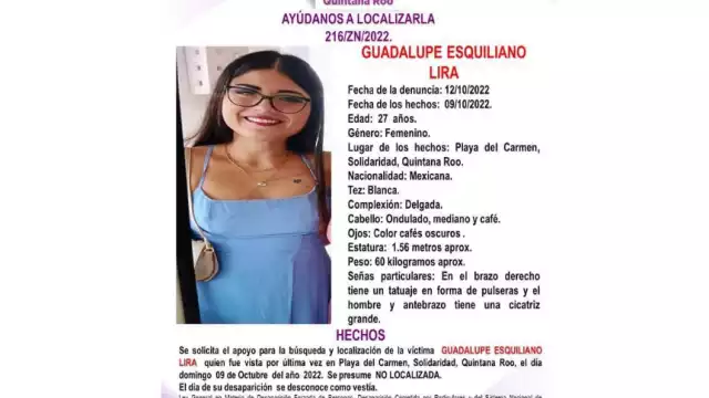 Activan Protocolo Alba por desaparición de joven en Quintana Roo