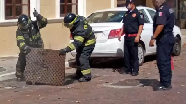 Al lugar llegaron bomberos y personal de la CFE atender el problema