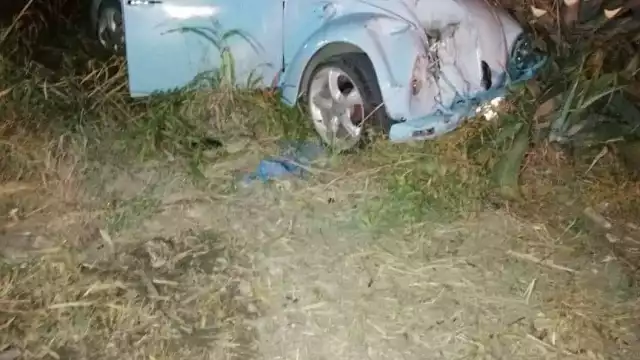 Así terminó el vehículo luego del accidente