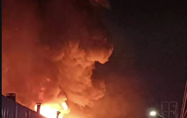 incendio en fábrica de tela