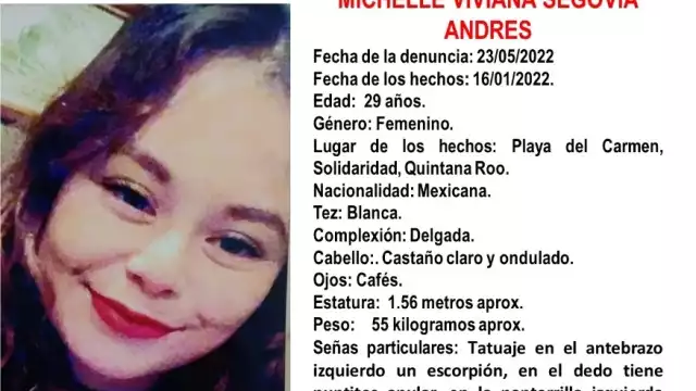 La joven de 29 años está desaparecida desde hace varios meses