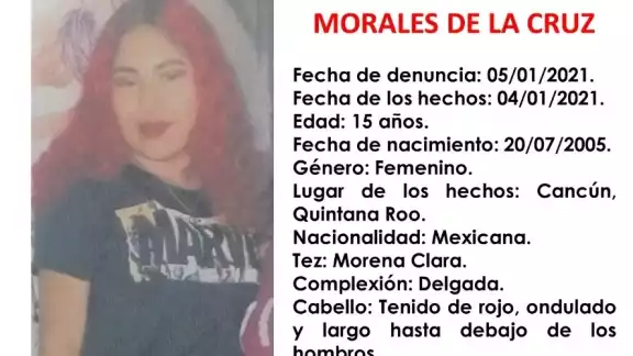 La menor fue reportada como desaparecida desde el 5 de enero pasado La menor fue reportada como desaparecida desde el 5 de enero pasado