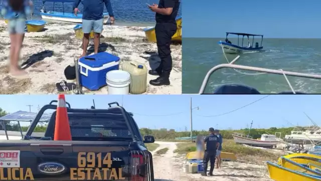 Rescate de embarcación a la deriva frente a San Crisanto en Yucatán