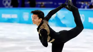 Donovan deleito durante su participación en la pista de hielo en Beijing 2022. Foto: EFE