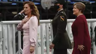 Beatriz Gutiérrez Müller se ha manifestado en varias ocasiones en contra de la venta de piezas prehispánicas. Foto:  EFE/ José Méndez