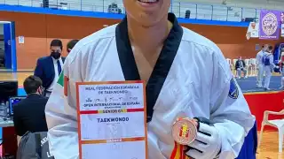 Joven quintanarroense gana medalla de bronce en el Open de Taekwondo de España