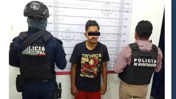 El detenido fue identificado como Erick Eduardo “N”, originario de Chiapas El detenido fue identificado como Erick Eduardo “N”, originario de Chiapas