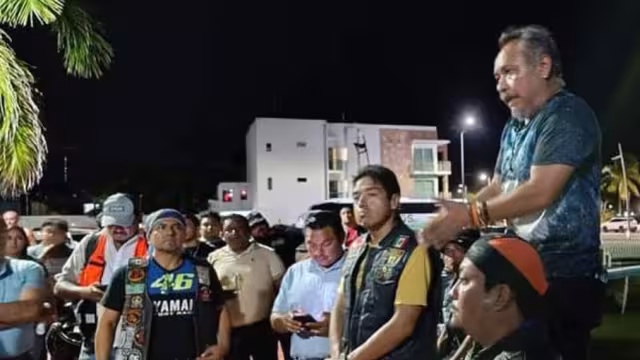 Reunión de motociclistas ante la Ley Chaleco en Quintana Roo