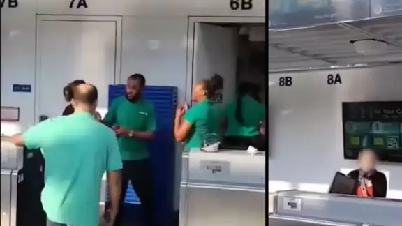 Mujer enloquece en aeropuerto de Chicago y se hace viral en redes sociales