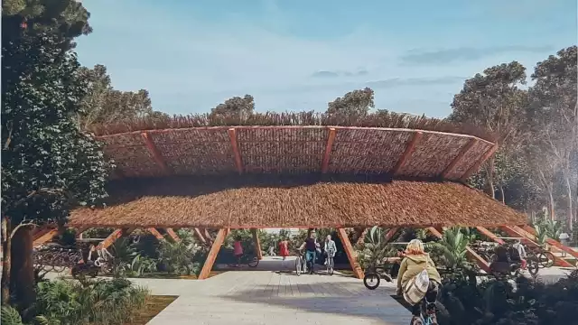 La Comisaría Ejidal de Nuevo Xcan alberga la maqueta de la estación del Tren Maya que se construirá en la zona