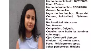 Al momento de su desaparición tenía un short corto, sandalias moradas y una blusa de cuello de tortuga azul. Foto: FGE