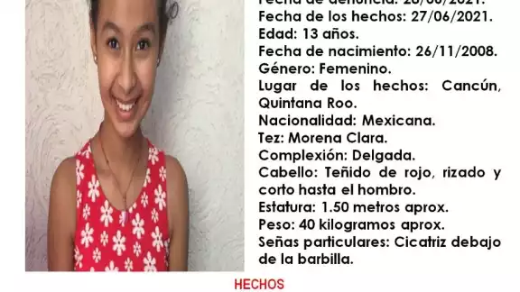 La FGE pide a la ciudadanía comunicarse al número 998 8817150 ext. 2130 en caso de contar con alguna pista de su paradero La FGE pide a la ciudadanía comunicarse al número 998 8817150 ext. 2130 en caso de contar con alguna pista de su paradero