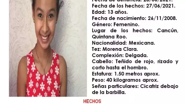 La FGE pide a la ciudadanía comunicarse al número 998 8817150 ext. 2130 en caso de contar con alguna pista de su paradero