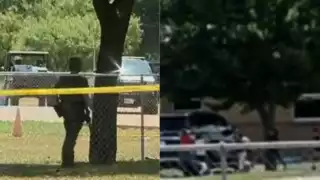 Un video captó el momento exacto en el que niños salen por una ventana de la primaria de Uvalde, Texas. Foto: Captura de pantalla