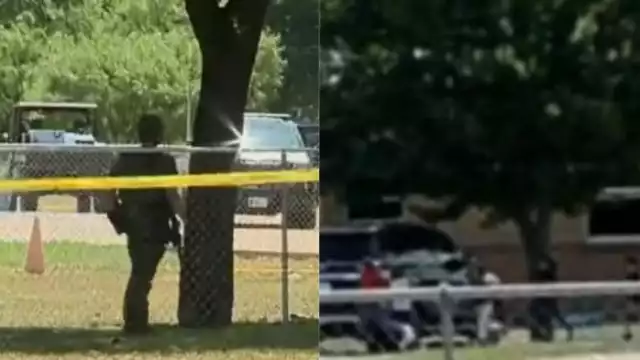 Un video captó el momento exacto en el que niños salen por una ventana de la primaria de Uvalde, Texas. Foto: Captura de pantalla