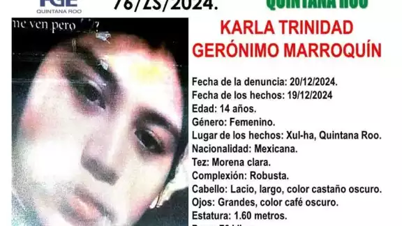 Karla, la joven desaparecida fue vista por última vez en la comunidad othonense de Xul-Ha Karla, la joven desaparecida fue vista por última vez en la comunidad othonense de Xul-Ha