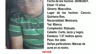 La FGE pide a la ciudadanía comunicarse al número 998 8817150 ext. 2130 en caso de contar con alguna pista de su paradero
