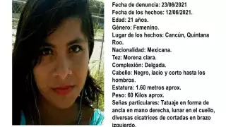 La FGE pide a la ciudadanía comunicarse al número 998 8817150 ext. 2130 en caso de contar con alguna pista de su paradero