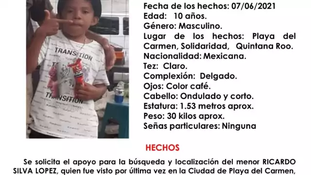 La FGE pide a la ciudadanía comunicarse al número 984 8730163 en caso de contar con alguna pista de su paradero