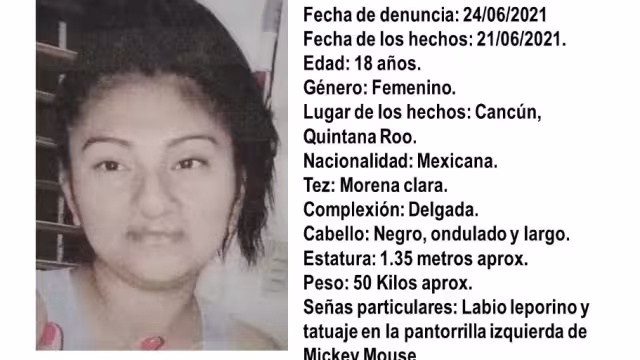 La FGE pide a la ciudadanía comunicarse al número 998 8817150 ext. 2130 en caso de contar con alguna pista de su paradero
