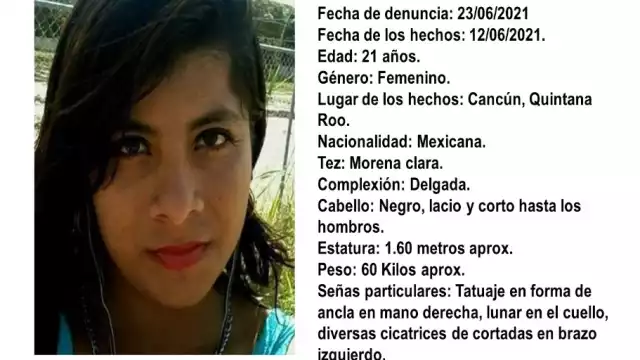 La FGE pide a la ciudadanía comunicarse al número 998 8817150 ext. 2130 en caso de contar con alguna pista de su paradero