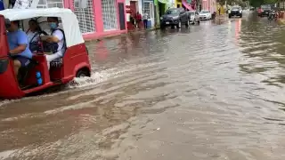 Los chubascos cayeron por más de una hora sobre el municipio de José María Morelos, en la Zona Centro de Quintana Roo