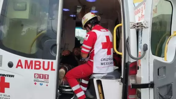 El lesionado fue trasladado al hospital IMSS-Bienestar "Janell Romero Aguilar"