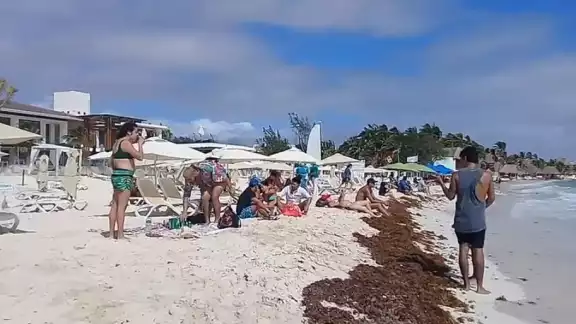 Se observó a una cantidad considerable de gente en Playa Mamitas Se observó a una cantidad considerable de gente en Playa Mamitas