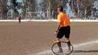 Era primera vez en su carrera dirigió un partido de las inferiores de Liga Rafaelina de Fútbol
