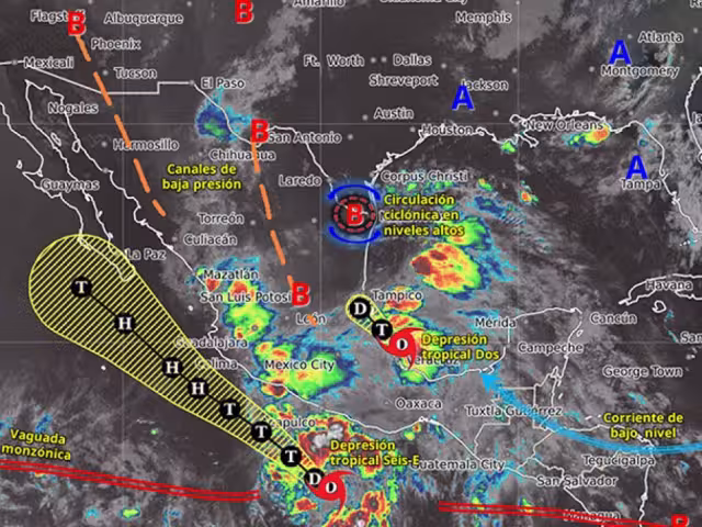 SMN estimó que continuarán los chubascos con acumulaciones de entre 5 a 25 milímetros en Quintana Roo, Yucatán y Campeche