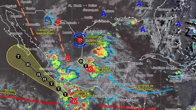 SMN estimó que continuarán los chubascos con acumulaciones de entre 5 a 25 milímetros en Quintana Roo, Yucatán y Campeche