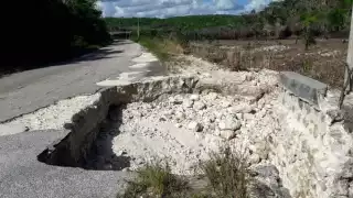 El paso de la Tormenta Tropical Cristóbal, afecto los tramos carreteros en Chetumal