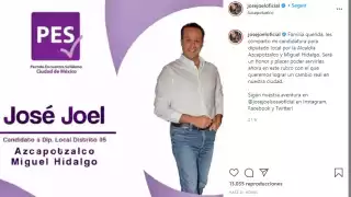 José Joel, hijo del cantante José José se lanza como candidato local en CDMX