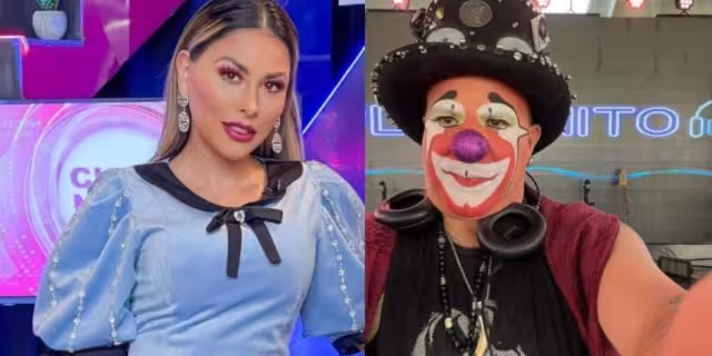 La presentadora denunció recientemente que el payaso le tocó los senos cuando fue invitada a su show de Estrella TV
