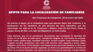 Solicitan apoyo para localizar familiares de hombre encontrado sin vida en Campeche
