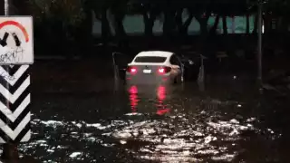 Hombre arriesga su vida para salvar a una mujer atrapada en su auto en el Estado de México