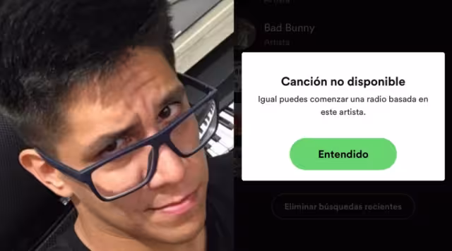 El popular tema figuraba en el top 50 Viral Global de canciones más escuchadas de Spotify