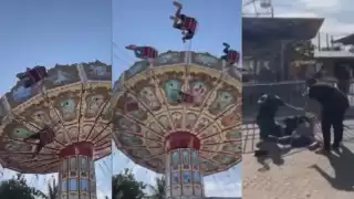 Difunden video de mujer que sale volando de juego mecánico en Brasil