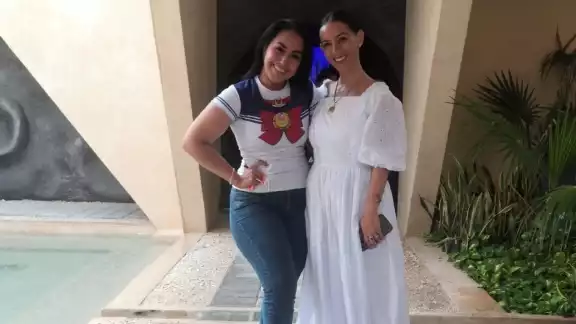 Claudia Lizaldi visitó este viernes el Museo del Meteorito en Progreso, Yucatán Claudia Lizaldi visitó este viernes el Museo del Meteorito en Progreso, Yucatán