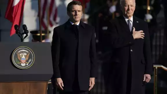 Joe Biden y Emmanuel Macron mantendrán su apoyo a Ucrania contra Rusia Joe Biden y Emmanuel Macron mantendrán su apoyo a Ucrania contra Rusia